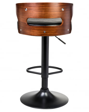 Стул барный ДОБРИН ФРЕД БЛАCК (коричневое дерево, чёрный) / DOBRIN FRED BLACK_2