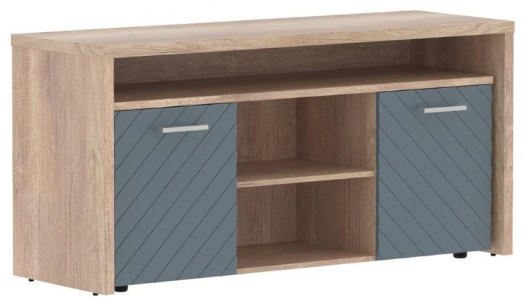 Тумба с фригобаром Torr LUX TLTF-3D Дуб Каньон Серо-голубой_0