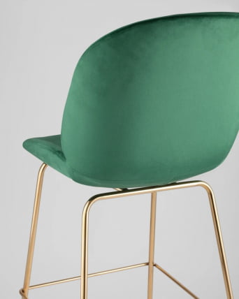 Стул барный Beetle со спинкой изумрудный 2 шт_6
