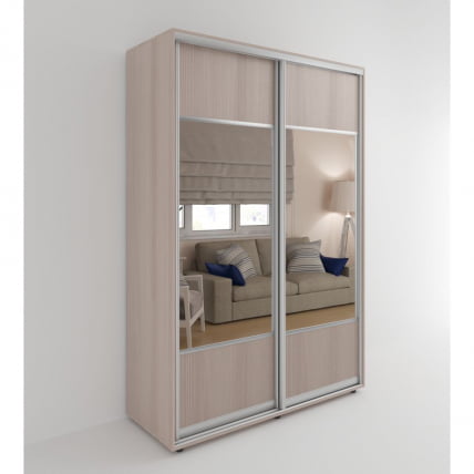 Шкаф-купе 2-х дверный Акцент-Дуэт Д 1200х600 Ясень шимо светлый_0