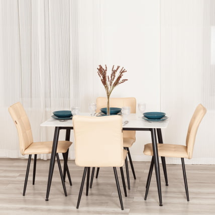 Стул обеденный Bari Bari LT, экокожа, бежевая, 41х55х89 см_10