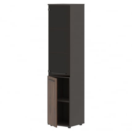 Шкаф-колонка комбинированная левая EDIS EHCS 42.2 L Дуб Денвер темный Мокко Мокко_1