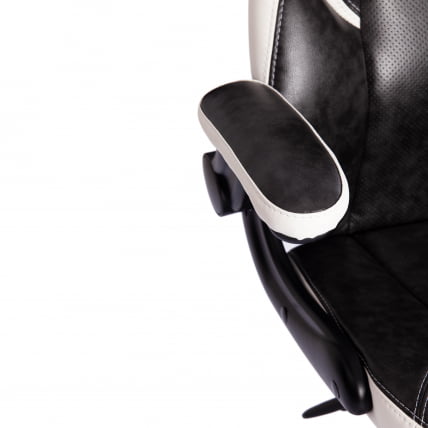 Кресло BAZUKA кож/зам, серый/белый , 2TONE/2TONE перф/36-01_14