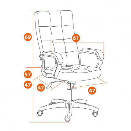 Кресло TRENDY (22) кож/зам/ткань, коричневый/бронзовый, 36-36/21_15