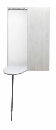 Шкаф со встроенной гладильной доской Iron Slim Eco (правый, купе) Беленый дуб_1