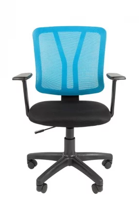 Кресло офисное CHAIRMAN 626 Черный Синяя сетка_1