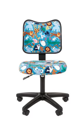 Детское кресло CХАИРМАН ТИН (Кидс) 102 черный пластик Зоопарк / CHAIRMAN (Kids)_1