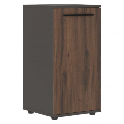 Шкаф колонка с глухой малой дверью EDIS ELCS 42.1 Дуб Денвер темный Черный Мокко_0