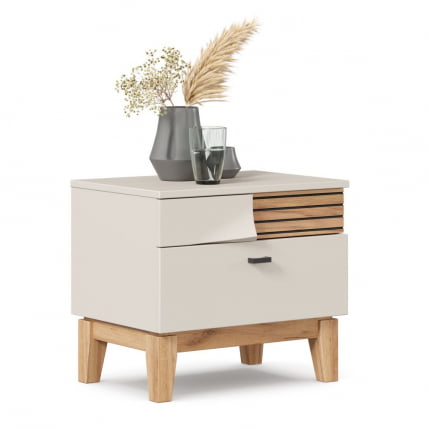 Тумба прикроватная левая Нильс ЛД 423.040.000 Кашемир/Дуб Тортуга_0