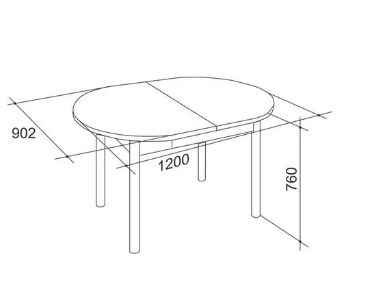 Кухонный стол Квартет Вишня оксфорд_1