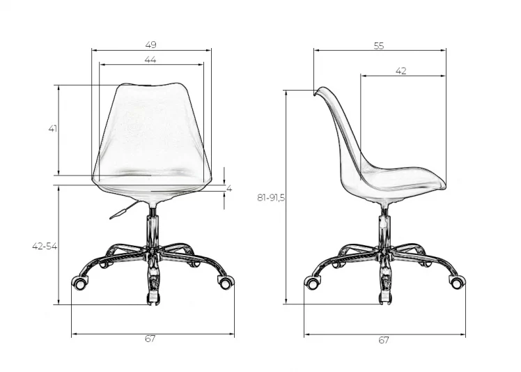 Офисное кресло для персонала DOBRIN MICKEY Черный_8