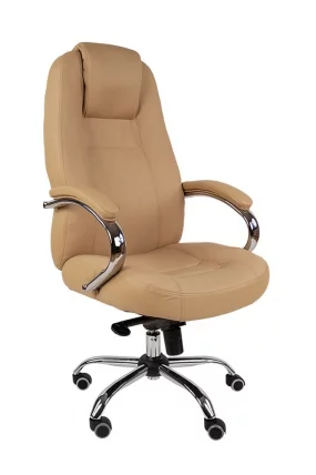 Кресло для руководителя РК-110 Хром Бежевое_0