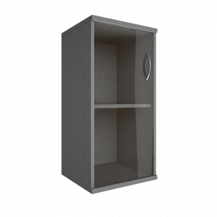 Шкаф низкий узкий левый Riva А.СУ-3.2 Л Венге/Металлик_0