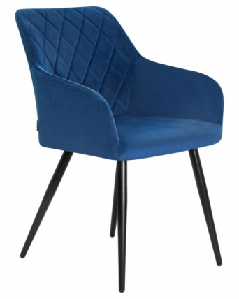 Стул обеденный ДОБРИН РОБЕРТ (черные матовые ножки, велюр В108-67 Темно-синий) 2 шт / DOBRIN ROBERT V108-67_2