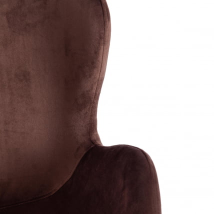 Кресло BOEING ( mod. 9120) металл/вельвет, 42x58x84.5x47см, коричневый (HLR19)/черный_6