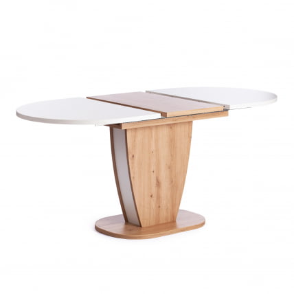 Стол обеденный SATURN ЛДСП, 120-160x80x75,5 см, Дуб Артисан/Белый_6