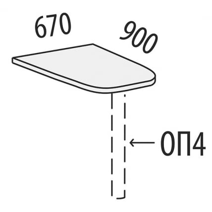 Приставка без опоры Лидер 84.04 БО Дуб Кронберг_1