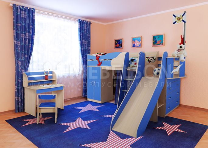 Набор детский Морячок модуль 01 Дуб млечный/Голубой_2