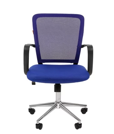 Кресло для оператора Chairman 698 chrome TW Синее_1