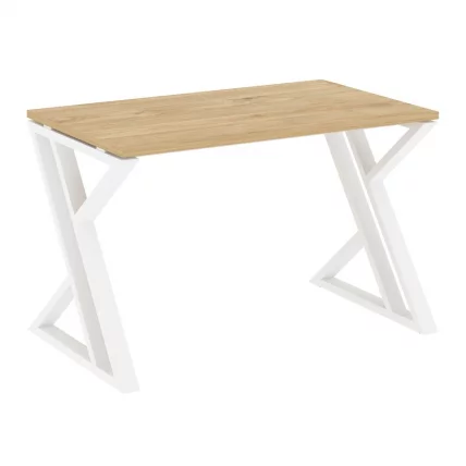 Стол рабочий LOFT VR.L-SRZ-2.7 Металл белый Тиквуд светлый_0