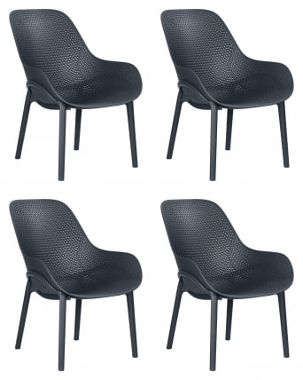 Кресло ДОБРИН ЛОНЗО (антрацит (ГР-12) с УФ-защитой) 4 шт / DOBRIN LONZO (GR-12)_0
