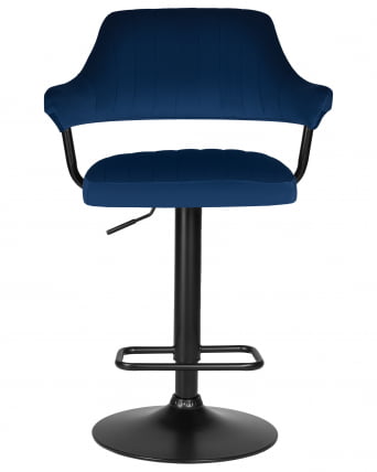 Стул барный DOBRIN CHARLY BLACK (синий велюр (MJ9-117))_5