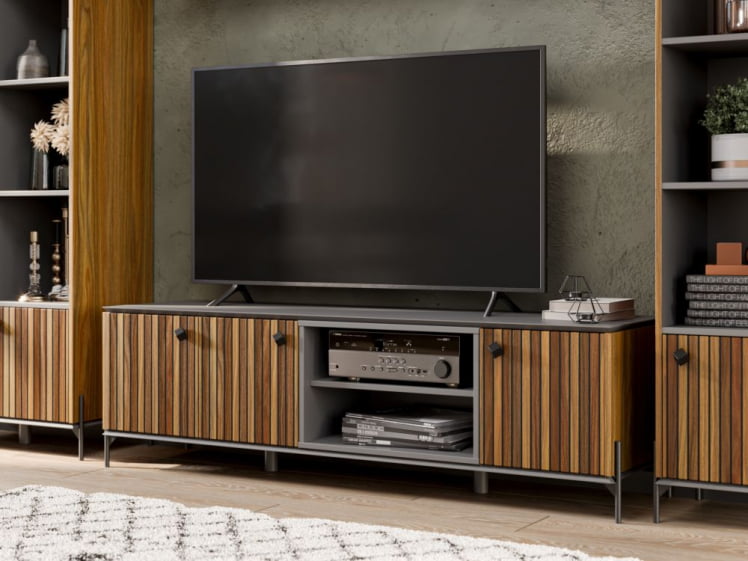 Гостиная Элиот №2 Оникс Серый/Орех фактурный_3