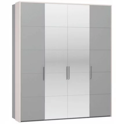 Шкаф четырехстворчатый Вива ШР-4 с зеркалом Фарго Мокко глянец_0