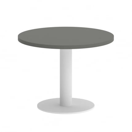 Стол журнальный круглый HOME OFFICE VR.SP-5-60.1G Металлик/Белый металл_0