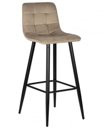 Стул барный DOBRIN NICOLE (черные матовые ножки, мокко велюр (108-104)) 2 шт_1