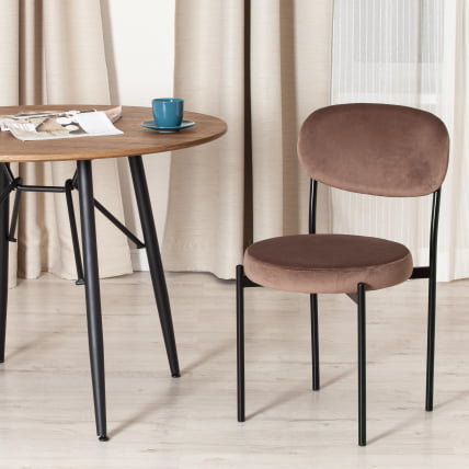 Стул REVO (mod. 7033) ткань/металл, 47х54х82 см, высота до сиденья 47 см, коричневый barkhat 12/черный_8