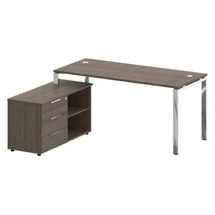Стол рабочий руководителя с опорной тумбой левый METAL SYSTEM DIRECT БГ.СРТ-4.7 Л Вяз Благородный_0