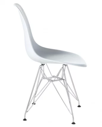 Стул обеденный DOBRIN DSR ножки хром Белый W-02_2
