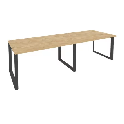 Стол переговорный (2 столешницы) ONIX O.MO-PRG-2.3 Тиквуд Светлый/Антрацит_0