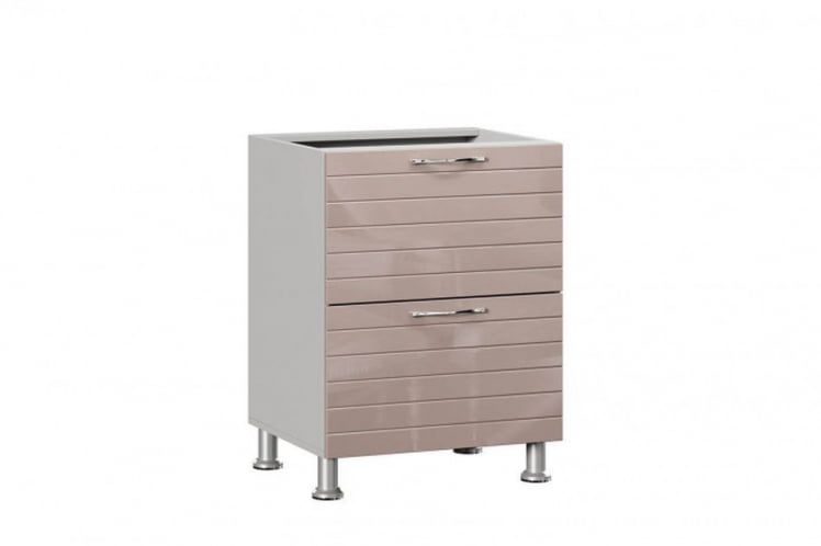 Тумба кухонная 600 с 2 ящиками (4) Анастасия ЛД 031.053.000 М Капучино_0