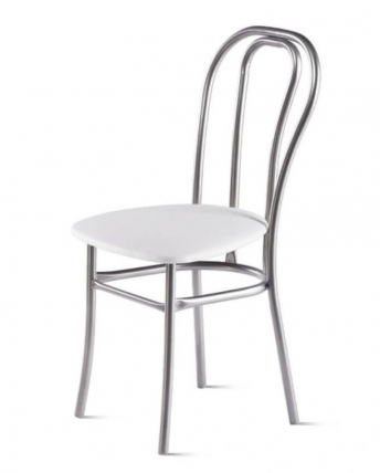 Стул Венский 400х490 мм Белый/Алюминий_0