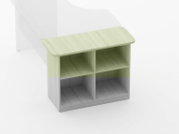 Тумба приставная к столу Glassy 3.18.12 Бук светлый_1