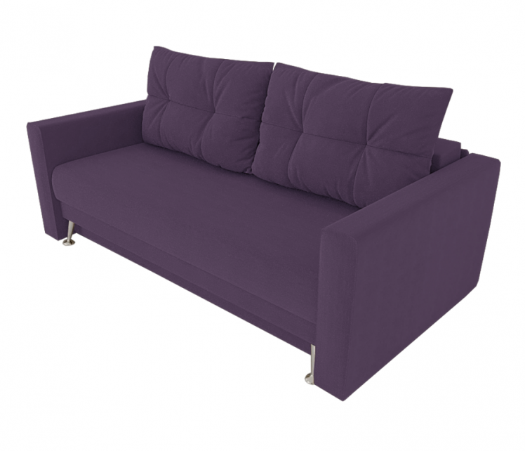 Диван Квадро с мягкими подлокотниками (Berhouse) Цвет фасада: Бордо Велюто 25; Тип: Прямой; Материал фасада: Металл/Велюр_0