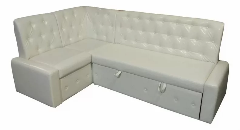 Диван угловой с ящиками Зефир Комбинация 4 Остин Уайт_0