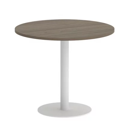 Стол журнальный круглый HOME OFFICE VR.SP-5-90.1 Вяз Благородный/Белый металл_0