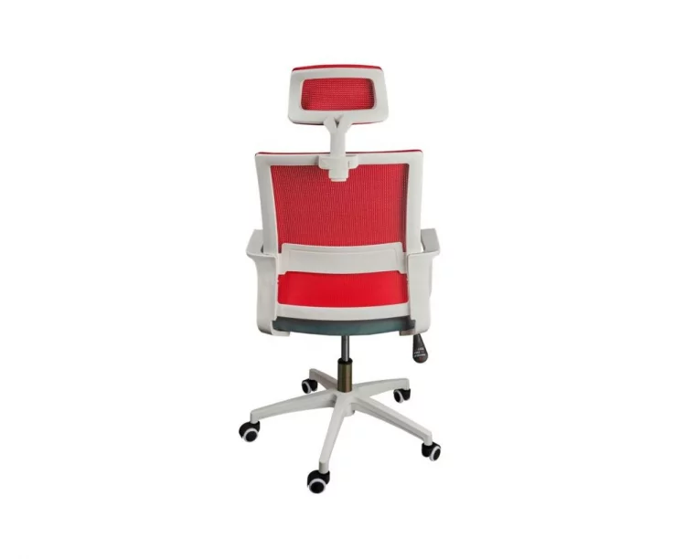 Кресло офисное Бит белый пластик Красный_3