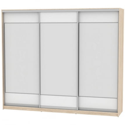 Шкаф-купе B-230х270х60-3(ДСС-Белый-D8D8D8)_0