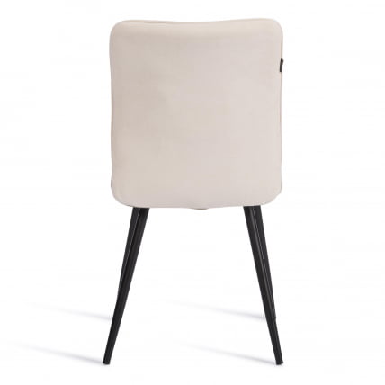 Стул обеденный Bari флок , 46х55х89, молочный/черный, 4_3