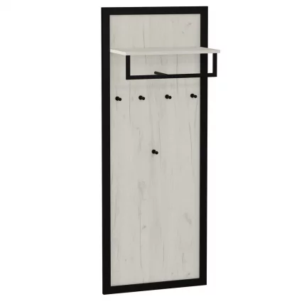 Вешалка с банкеткой Техно ЛД 02 Дуб Крафт Белый Черный_4