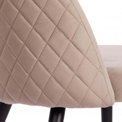 Стул MONRO (mod. 5144) металл/вельвет, 51x56x84 см, серо-бежевый (HLR-9)/черный_6