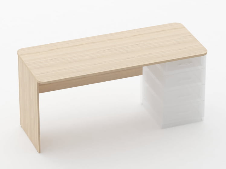 Стол прямой под встроенную тумбу Glassy 1.101.16Пр Туя_0