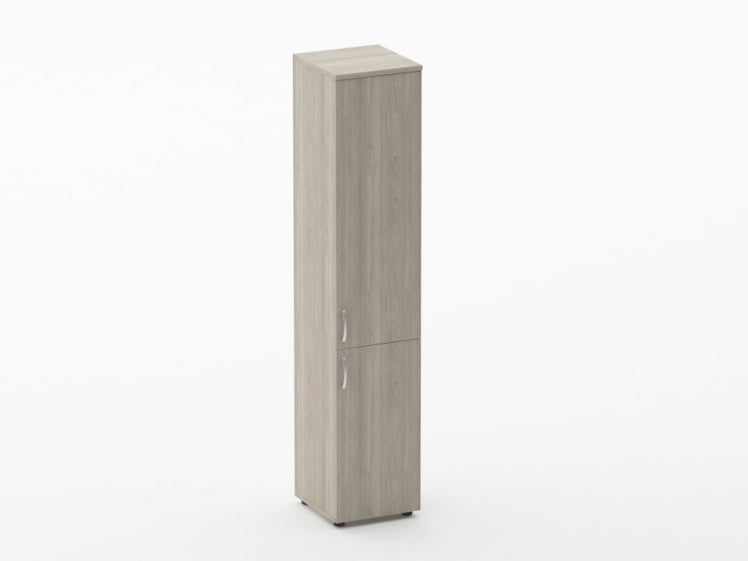 Шкаф высокий закрытый Glassy 6.19.13Пр Дуб сантана светлый_0