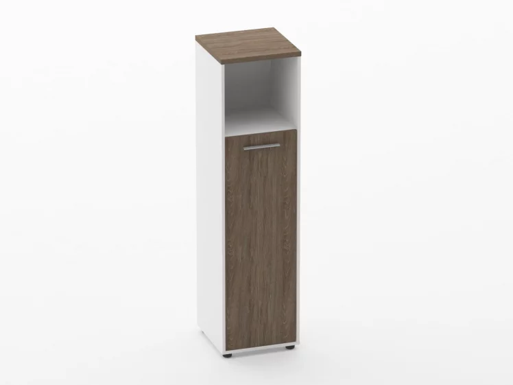 Шкаф 3 узкий закрытый с нишей Deka 10.16.13Пр Дуб Верцаска/Белый_0