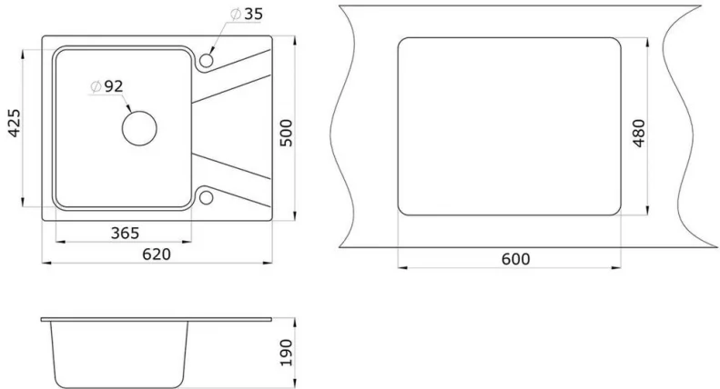 Кухонная мойка GRANULA 6201 Антик_2