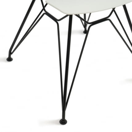 Стул ХАНСЕН (мод. 622Н) / 1 шт. в упаковке пластик/металл, 51х47х80 см, высота до сиденья 45 см, белый/черный / HANSEN (mod. 622N)_7